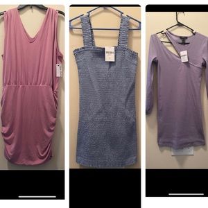 Purple and blue dresses